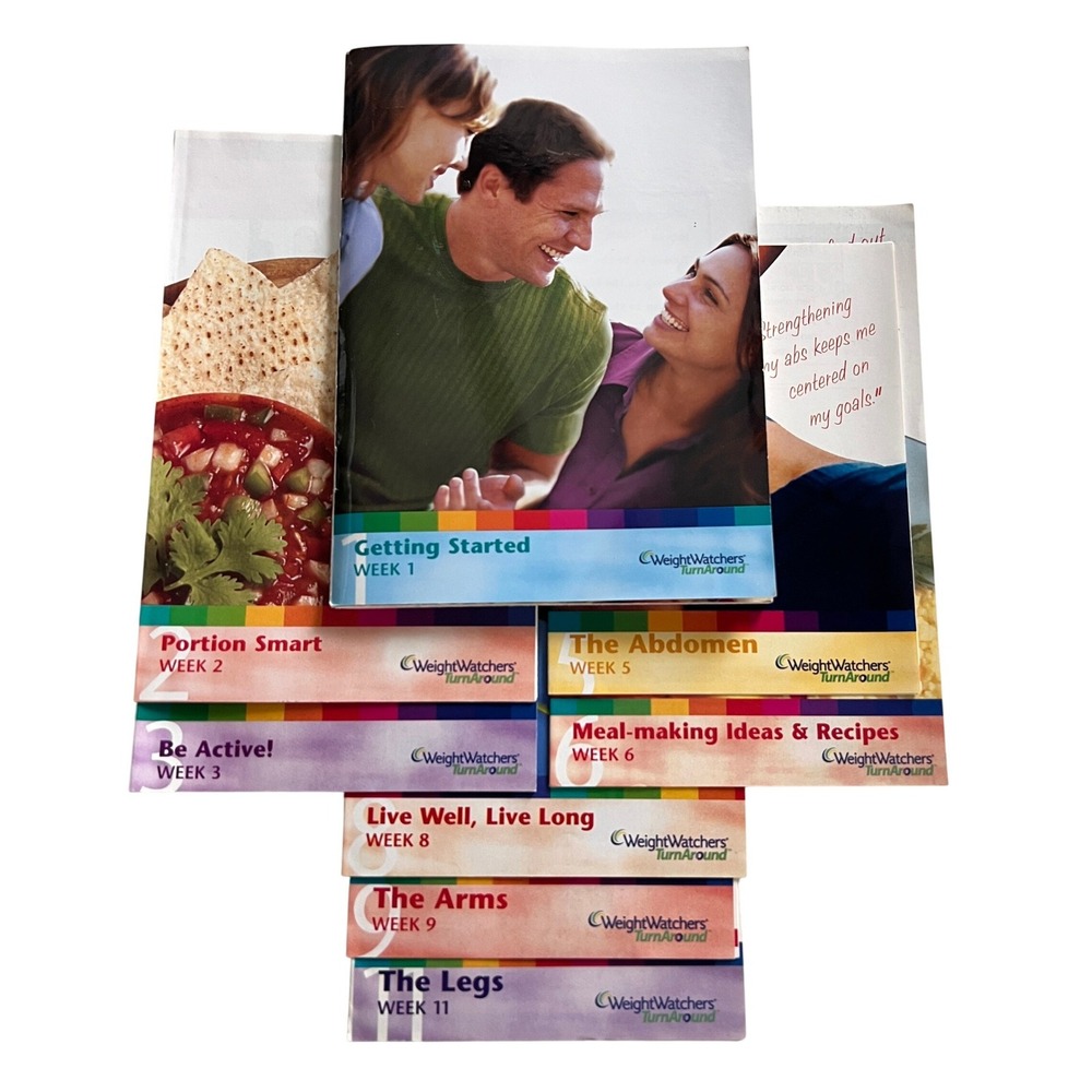 Weight Watchers Getting Started Week 1 Weeks 1,2,3,5,6,8,9,11 Booklets Mixed Lot